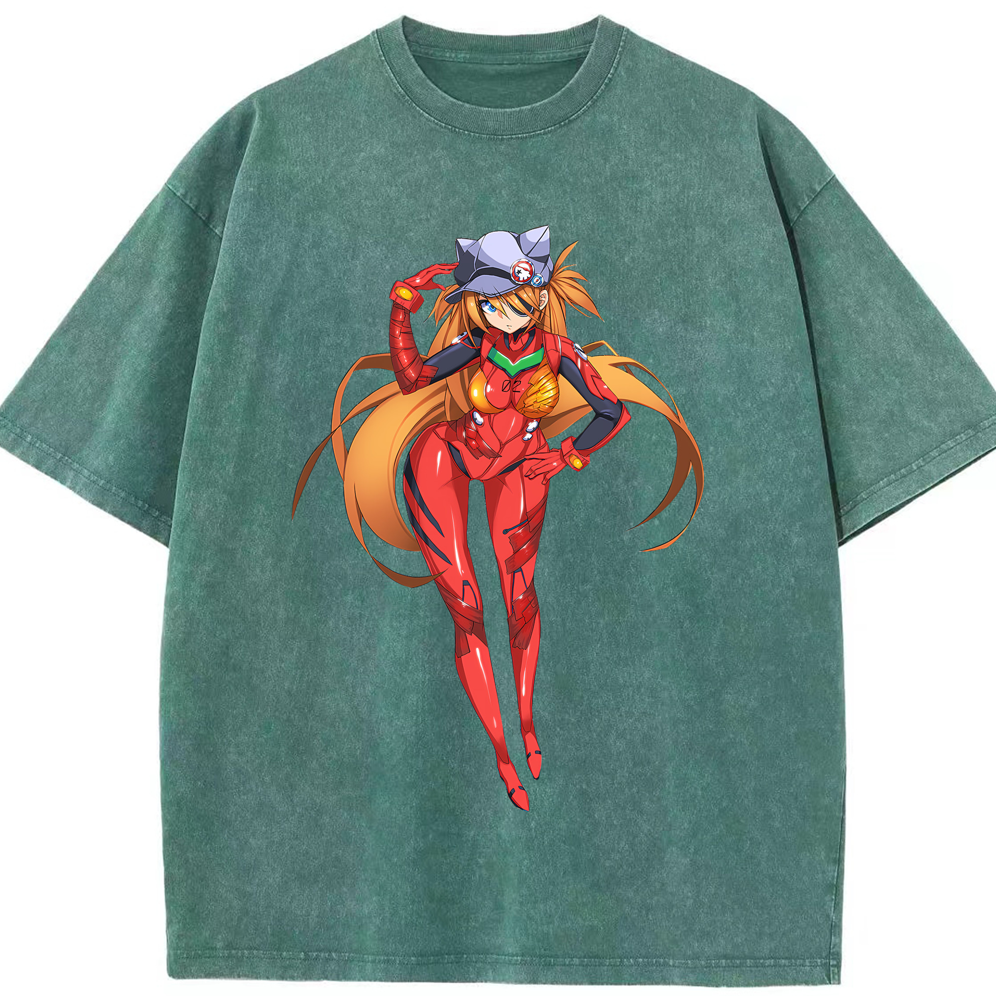 （画像用） EVA 新世紀エヴァンゲリオン 綿100% ヴィンテージ風 半袖Tシャツ（フロントプリント）